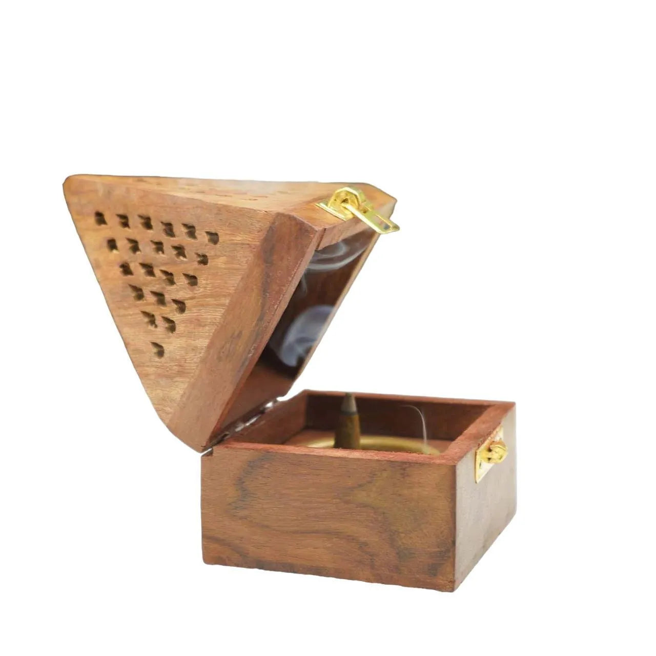 Wooden Twist Hovel Style Sheesham Wood Bakhoor Incense Holder - Wooden Twist UAE