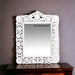 Wooden Carved Mirror - White - Wooden Twist UAE