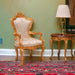 Wooden Twist Deluxe Teak Wood Living Room Chair ( Golden ) - Wooden Twist UAE