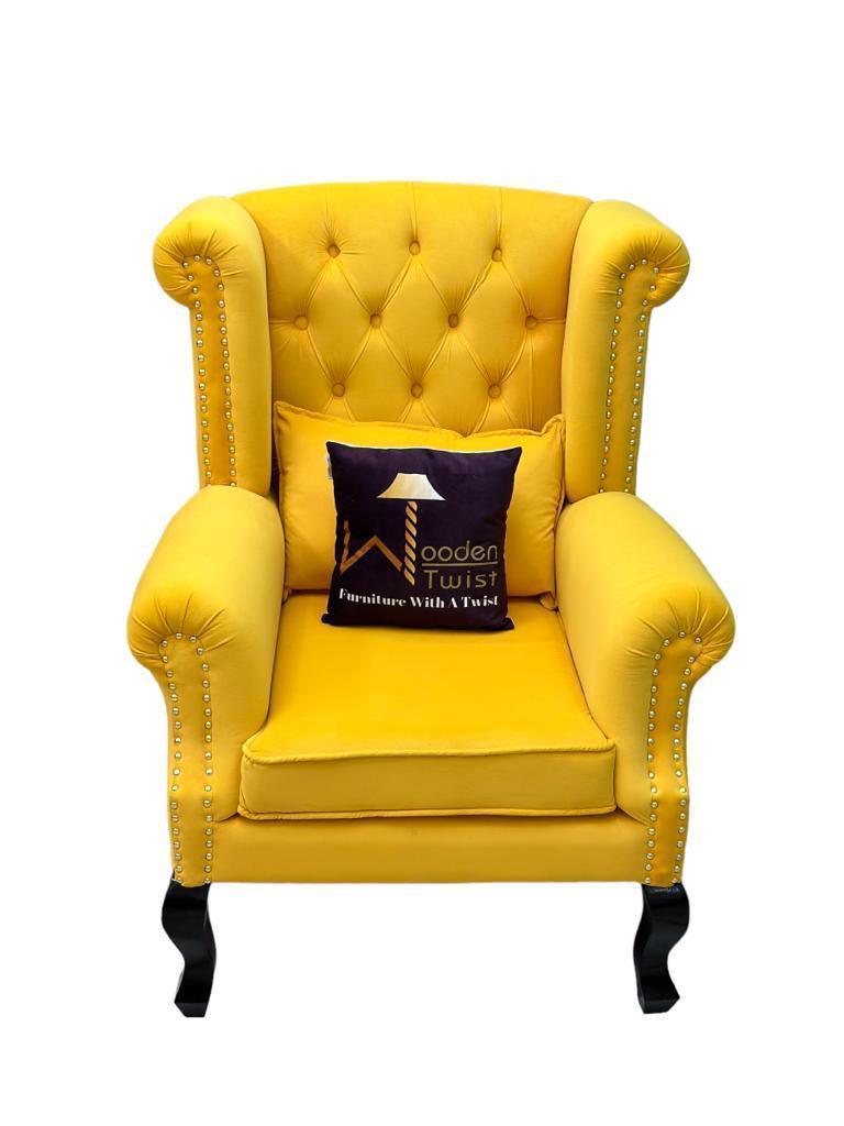 Majestic Wing Chair for Living Room/Home/Offices - Wooden Twist UAE