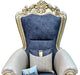 Wooden Twist Hand Craved Royal Throne Chair Teak Wood ( Golden Finish ) - Wooden Twist UAE