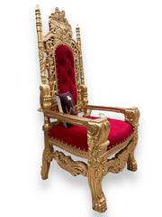 Luxurious High Back Throne Chair - Wooden Twist UAE