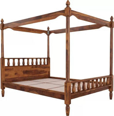 Wooden Twist Eccentric Handmade Teak Wood Poster Bed - Wooden Twist UAE