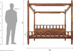 Wooden Twist Eccentric Handmade Teak Wood Poster Bed - Wooden Twist UAE