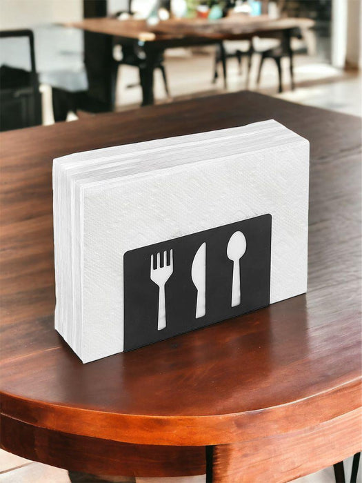 Wooden Twist Servilleta Design Tableware Wrought Iron Napkin Tissue Holder Kitchen Organizer