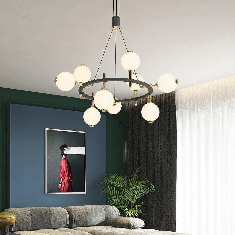 A Modern Focal Point in Black and Gold