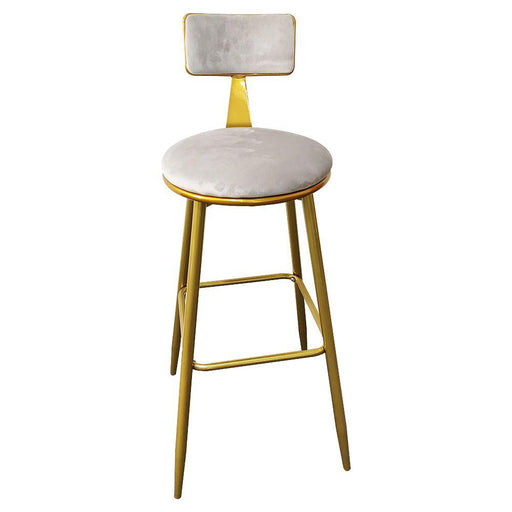 Wooden Twist Stabilize Chair with Soft Comfort Seat, Golden Painting Metal Frame - Ideal for Kitchen Island, Counter, Office, and Restaurant - Wooden Twist UAE