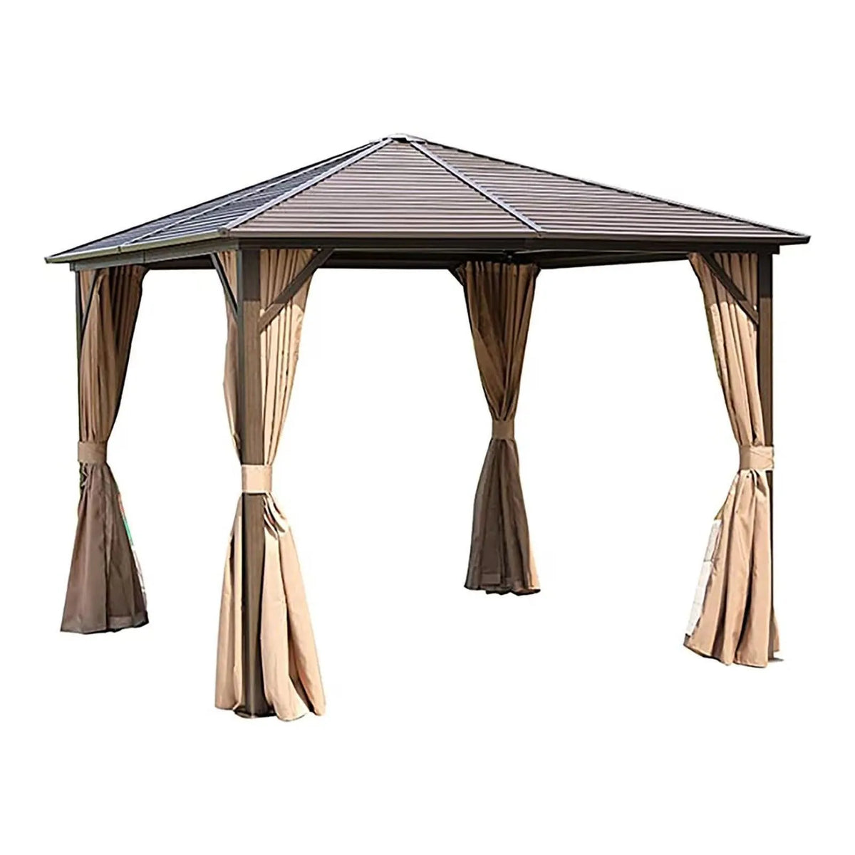 Garden Pavilion with Waterproof Curtain