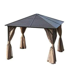 Wooden Twist Tranquil Aluminum Outdoor Pergola Gazebo Perfect for Cozy Gatherings 3 x 3 Meters - Wooden Twist UAE