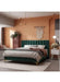 Wooden Twist Greenish Modernize Velvet Upholstery Bed for Luxury Bedroom - Wooden Twist UAE