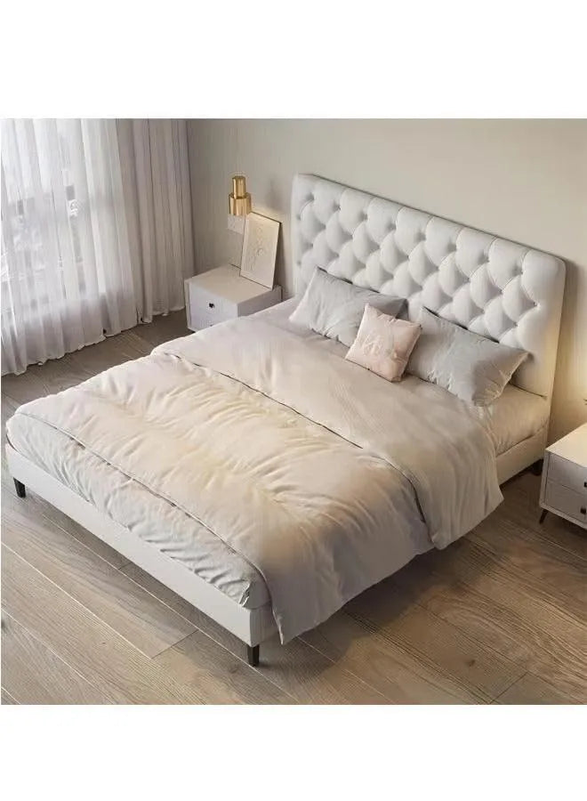 Wooden Twist Obvious Button Tufted Modernize Velvet Upholstery Bed for Luxury Bedroom - Wooden Twist UAE