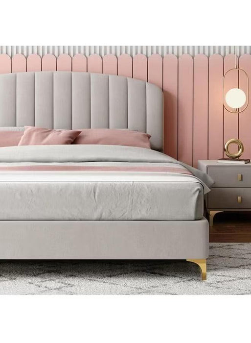 Wooden Twist Impel Modernize Velvet Upholstery Bed for Luxury Bedroom - Wooden Twist UAE