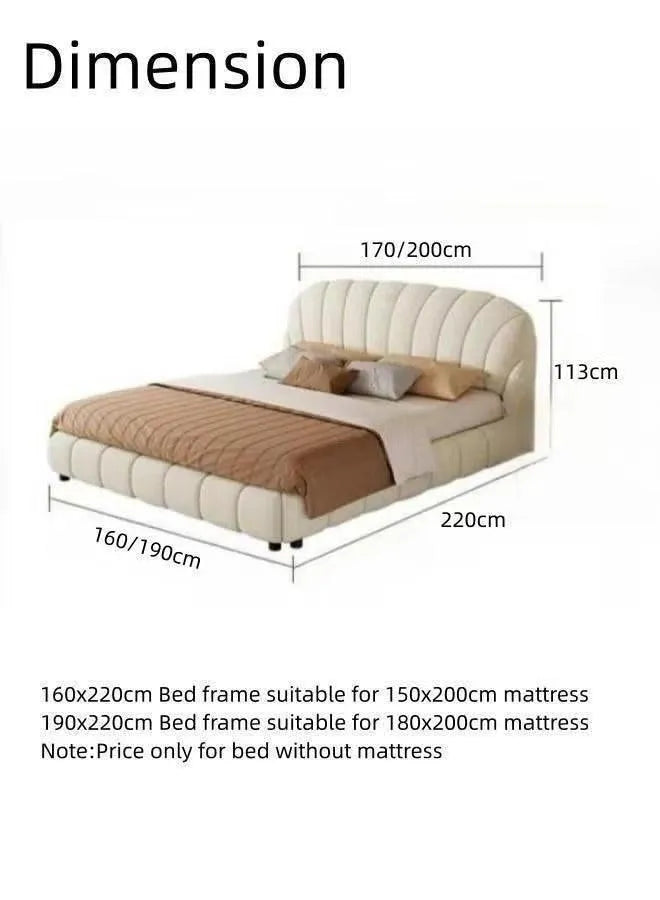 Wooden Twist Grandeur Modernize Boucle Upholstery Bed for Luxury Bedroom - Wooden Twist UAE