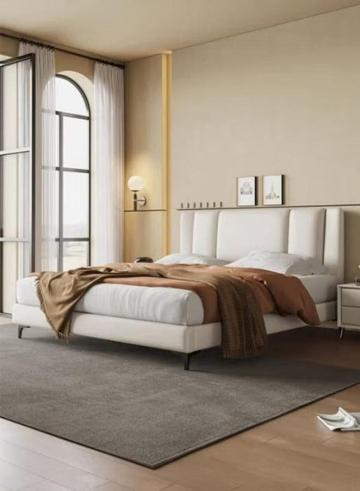 Wooden Twist Italian Minimalism Modernize Leatherette Upholstery Bed for Luxury Bedroom - Wooden Twist UAE