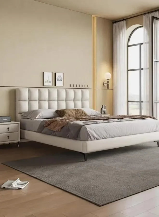 A Sleek Low-Profile Bed in Leatherette
