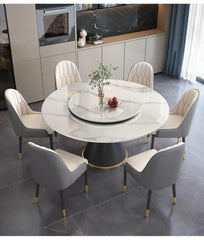 Wooden Twist Modern Round Dining Table Set