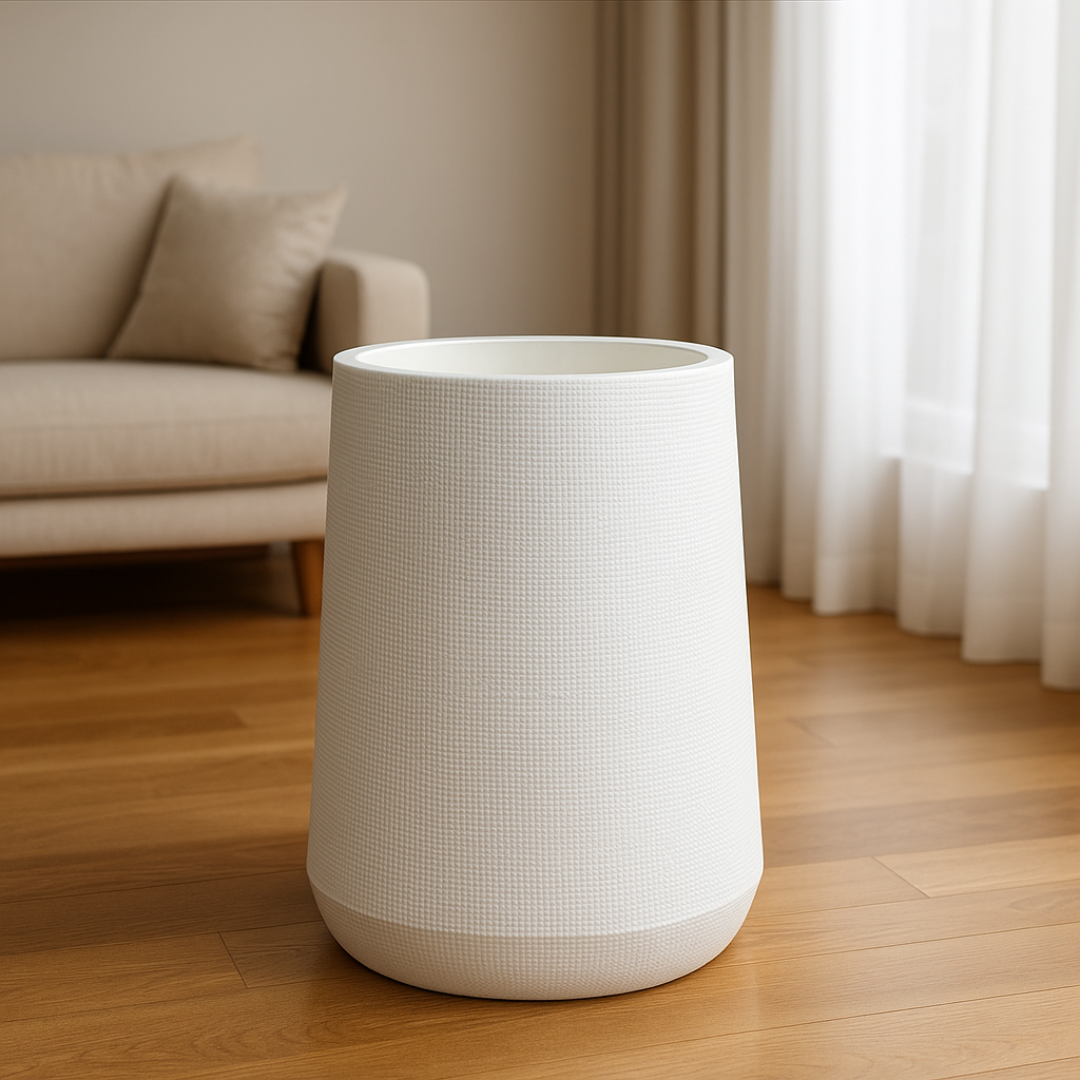 White Textured Planter Pot