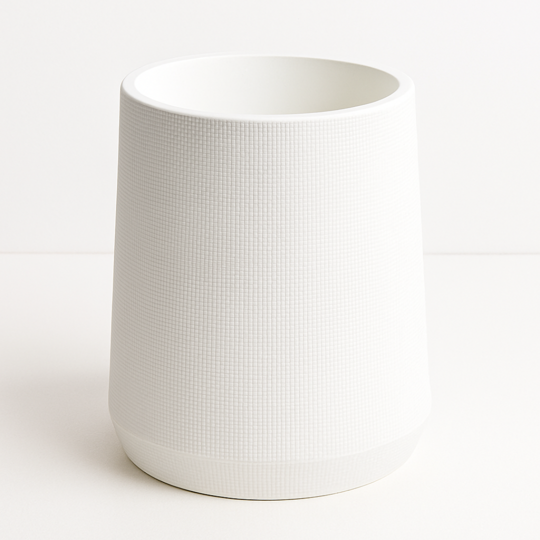 White Textured Planter Pot