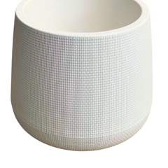 White Textured Planter Pot