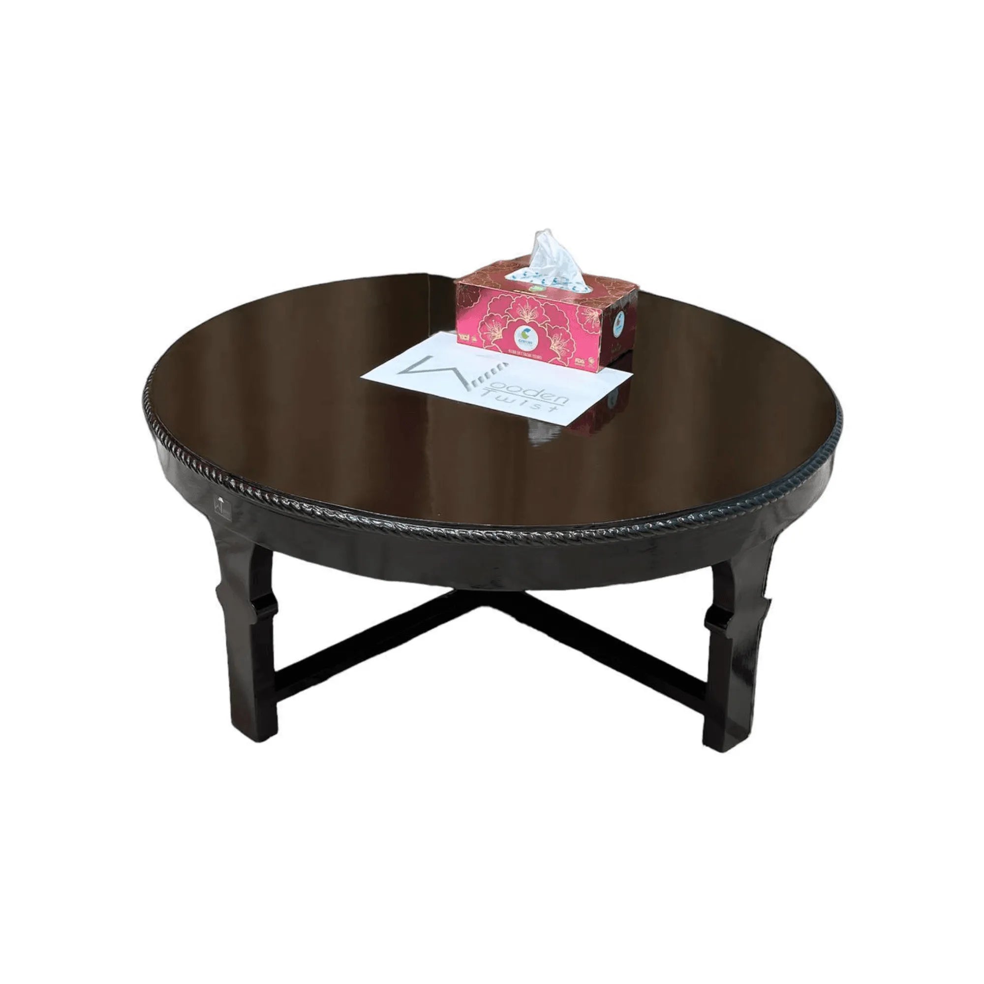 Wood Twist Round Coffee Table