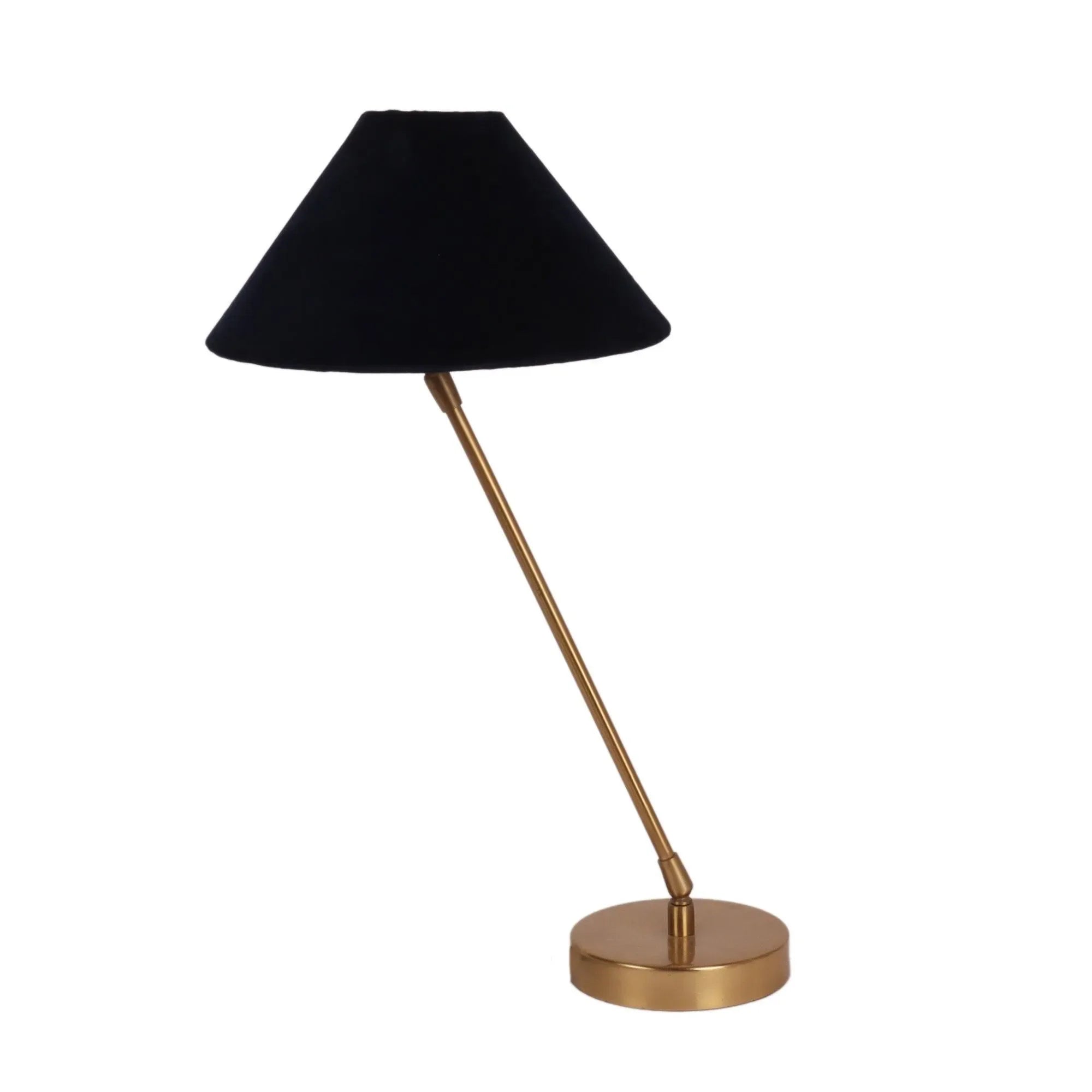 Wooden Twist Small Gold MJ Iron Brass Floor Lamp with Blue Velvet Shade Modern Decorative Lamp for Living Room, Bedroom, Office - Wooden Twist UAE