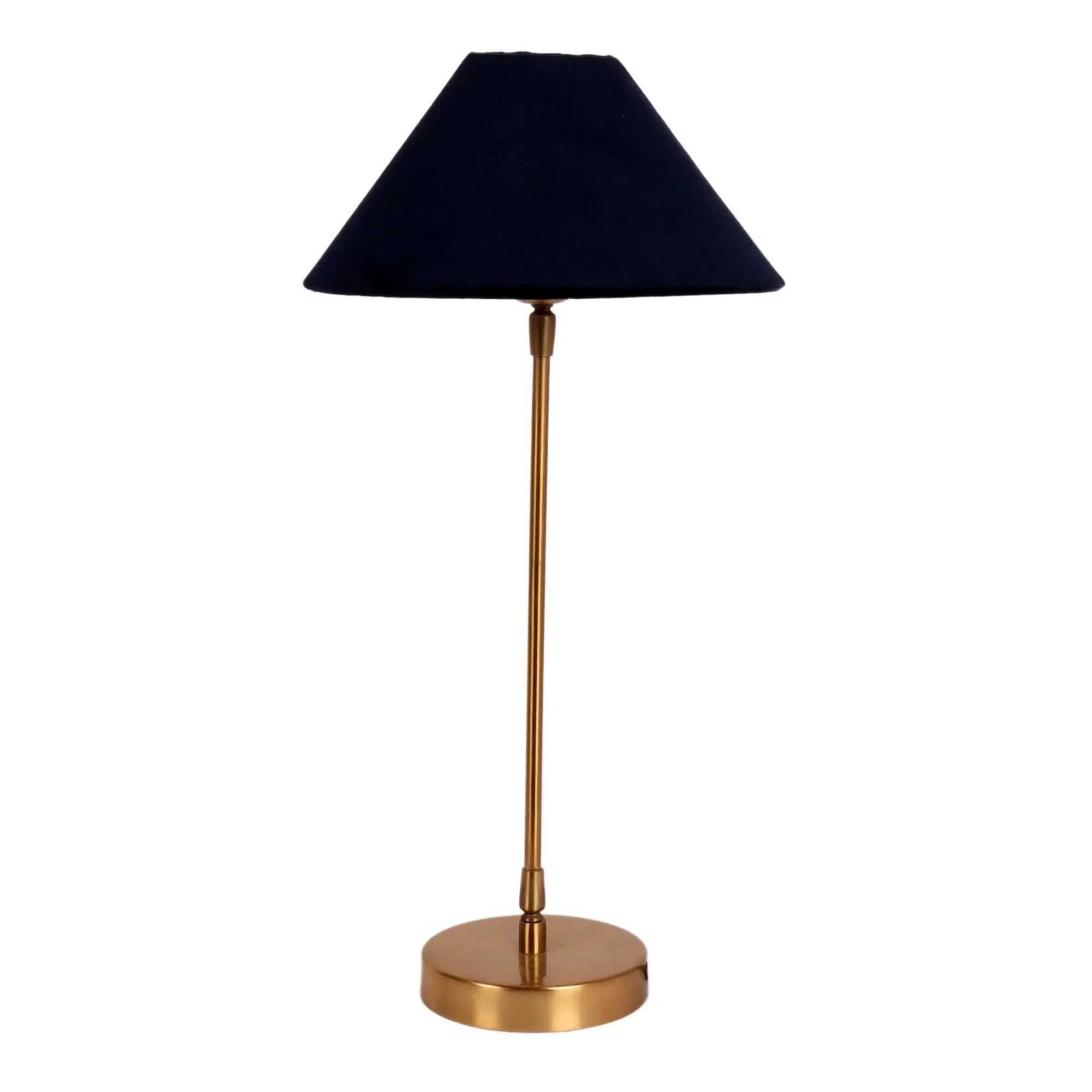 Wooden Twist Small Gold MJ Iron Brass Floor Lamp with Blue Velvet Shade Modern Decorative Lamp for Living Room, Bedroom, Office - Wooden Twist UAE