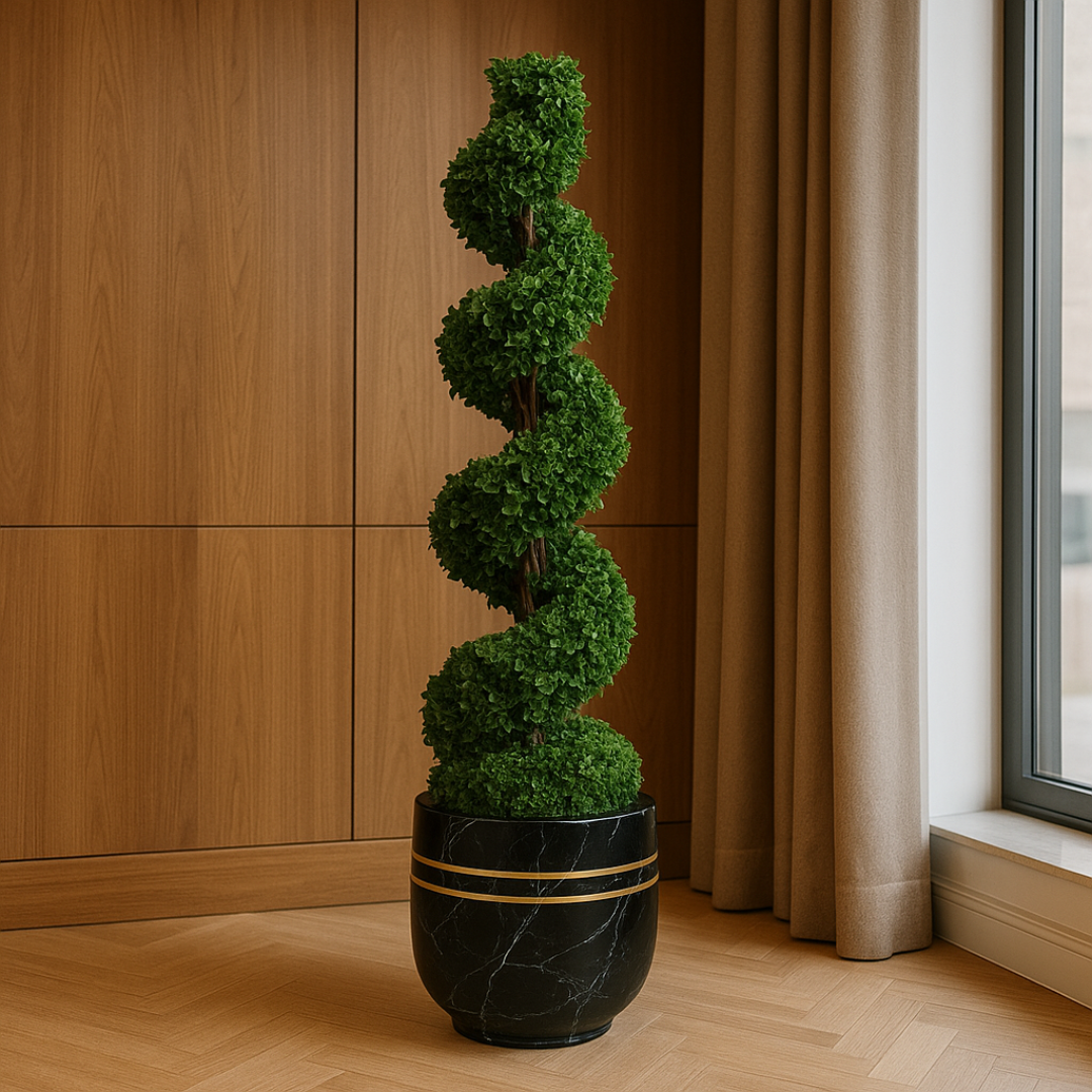 Artificial Spiral Topiary Bonsai Tree