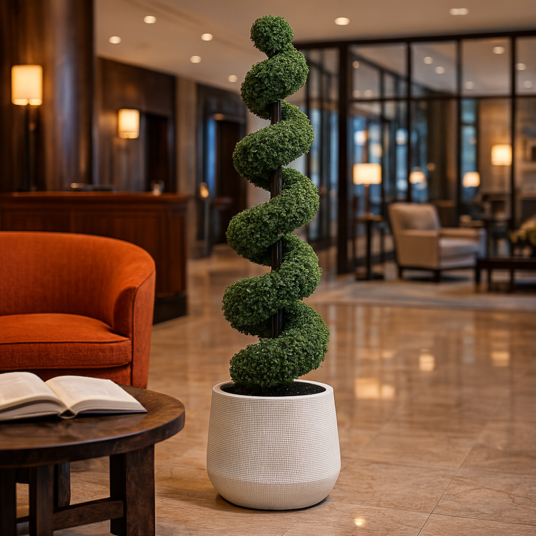 Wooden Twist 150cm Artificial Spiral Topiary Bonsai Tree Premium Indoor & Outdoor Home Décor Plant