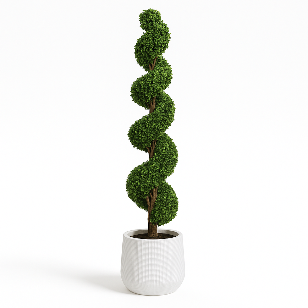 Artificial Spiral Topiary Bonsai Tree