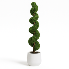 Artificial Spiral Topiary Bonsai Tree