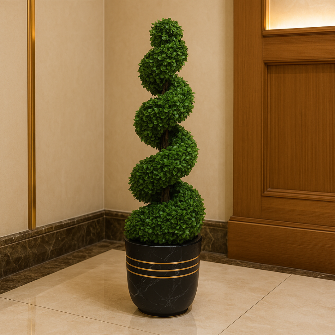 Artificial Spiral Topiary Bonsai Tree