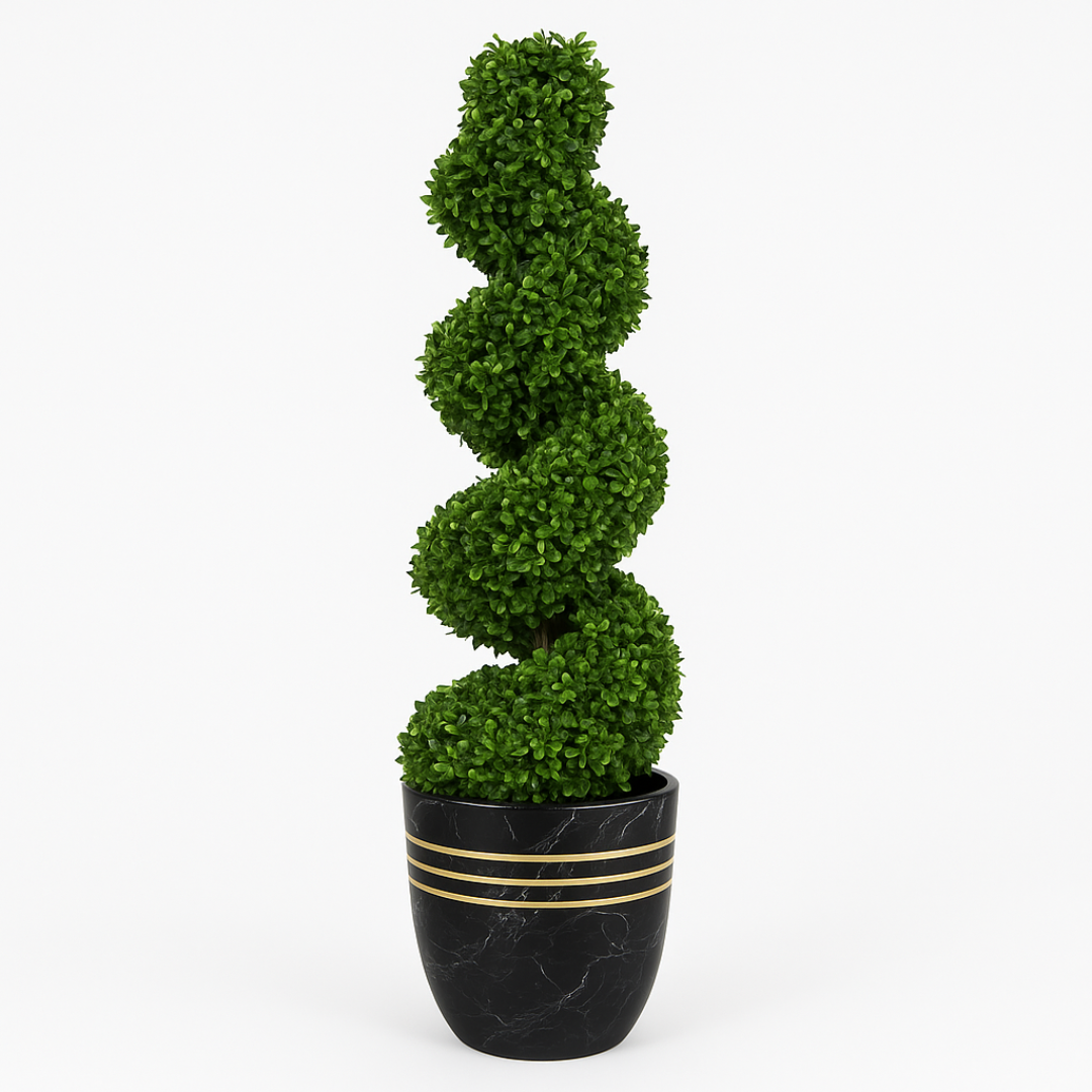 Artificial Spiral Topiary Bonsai Tree