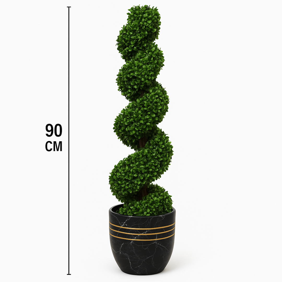 Artificial Spiral Topiary Bonsai Tree