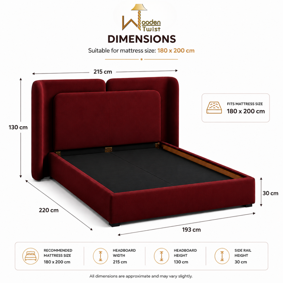 Aurelia Luxe Wingback Bed