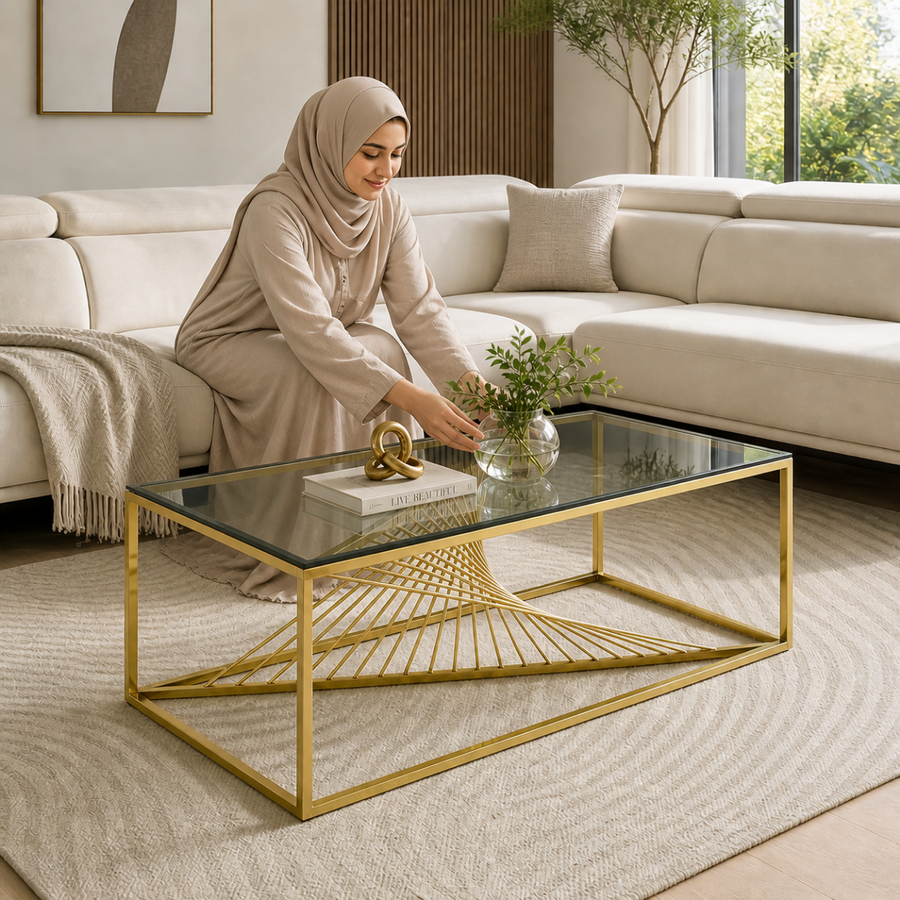 A Spiral Gold Metal Frame