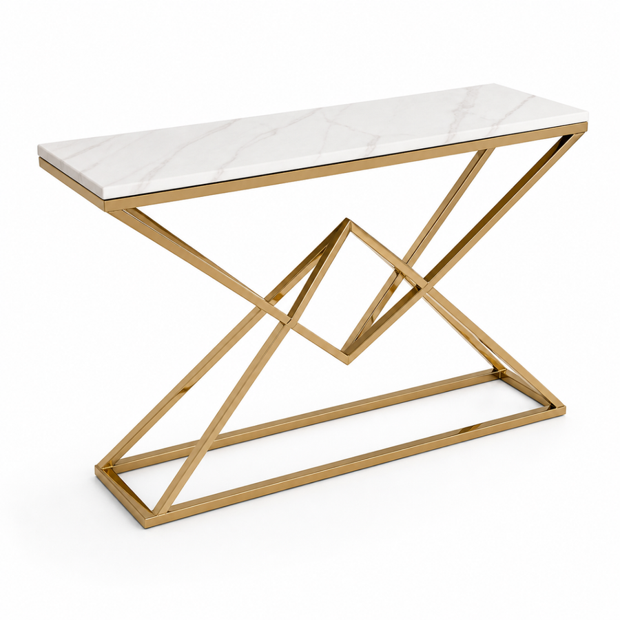 A Bold Gold Geometric Frame