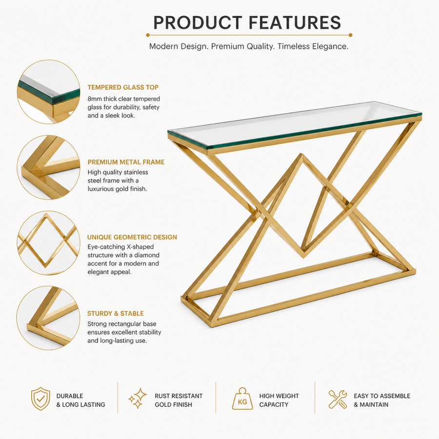 A Bold Gold Geometric Frame