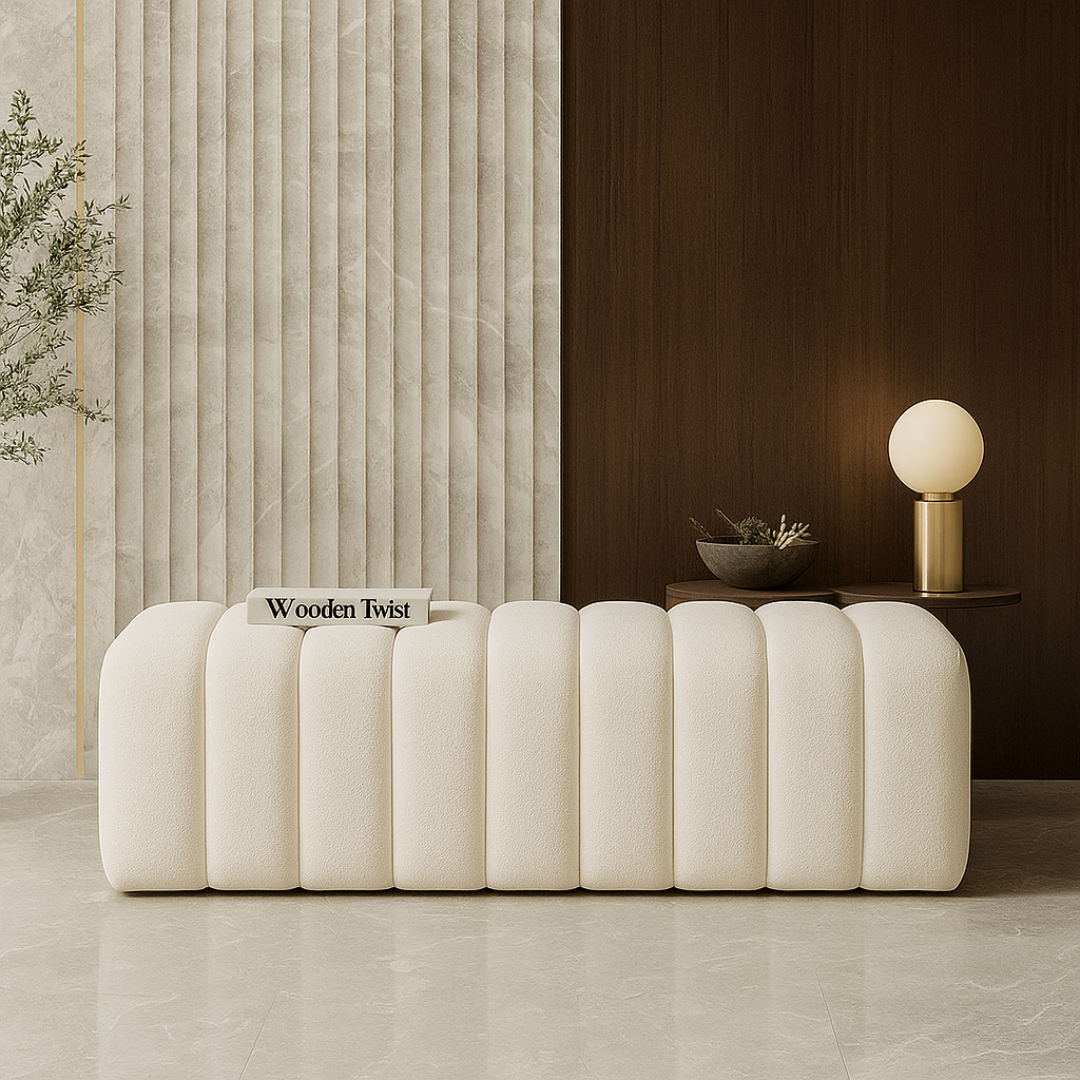 Bouclé Upholstered Bench