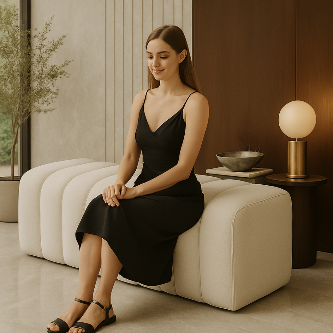 Bouclé Upholstered Bench