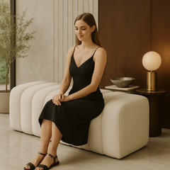 Bouclé Upholstered Bench