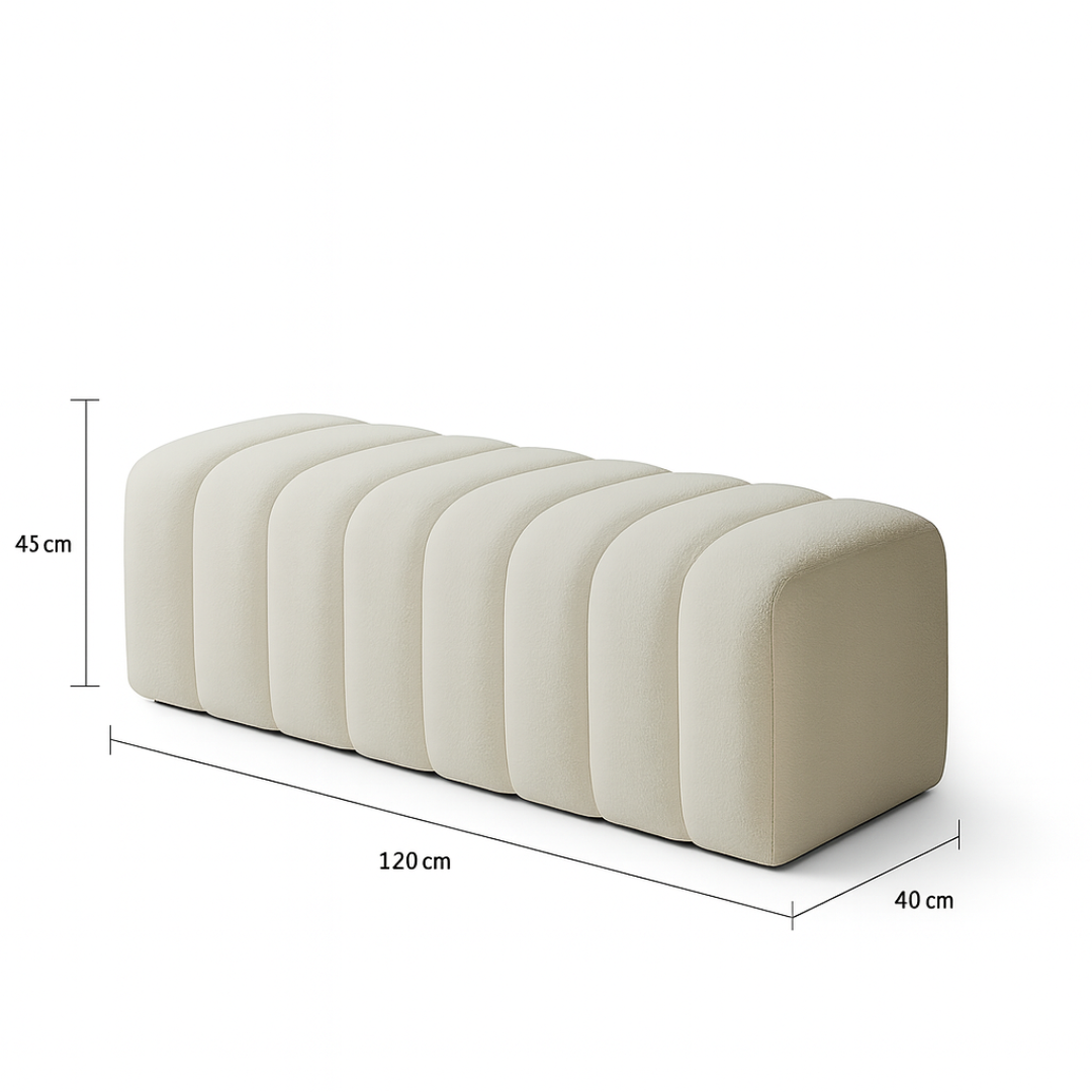 Bouclé Upholstered Bench