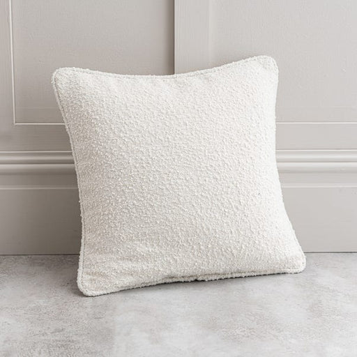 Wooden Twist Boucle Upholstery Cushion Cover