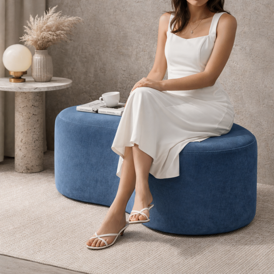 Plush Velvet, Rich Denim Blue