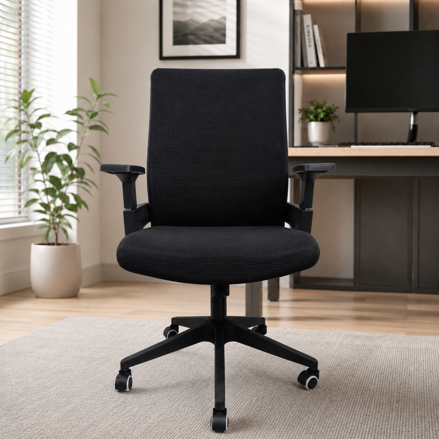 Mesh Back, Padded Fabric Seat