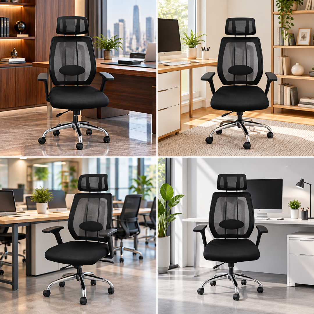 Wooden Twist Ventra High Back Mesh Office Chair Black – Office, Home Office & Workspace Ideas