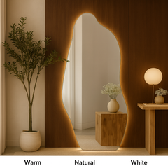 Irregular LED Backlit Full-Length Mirror