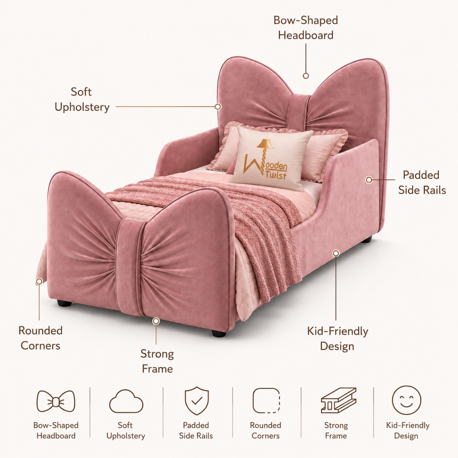 Bow-Shaped Headboard & Footboard