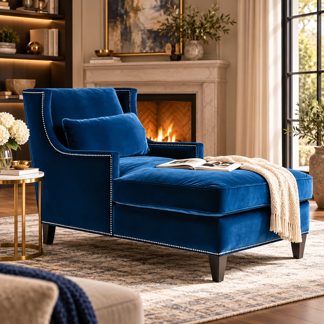 Velvet Comfort With Wingback Support