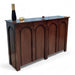 Wooden Twist Margin Acacia Wood Walnut Finish Cabinet with 4 Doors Rustic Living Room Storage Solution - Wooden Twist UAE