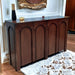 Wooden Twist Margin Acacia Wood Walnut Finish Cabinet with 4 Doors Rustic Living Room Storage Solution - Wooden Twist UAE